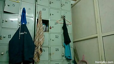 Lily Changing at Gym